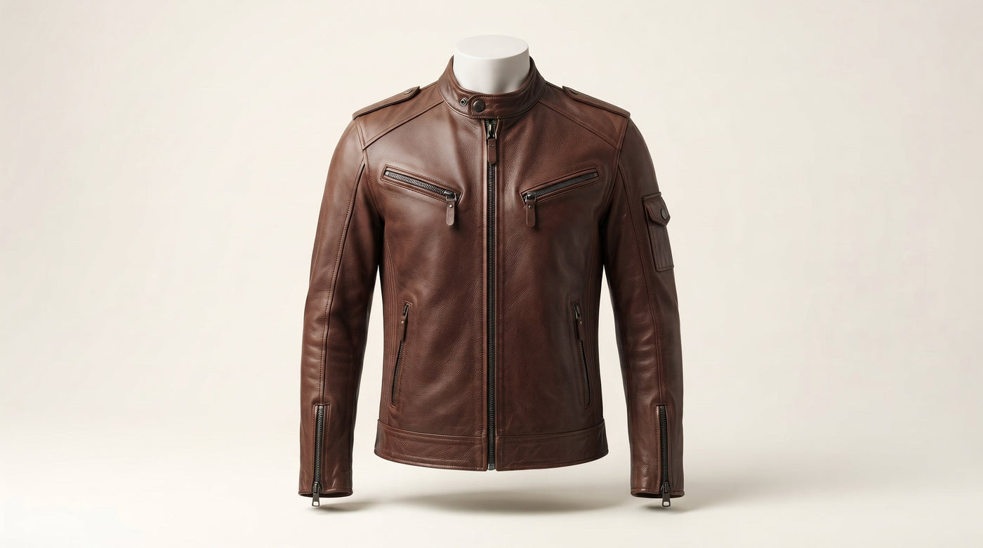 Custom leather jackets manufactured by Evermont Global