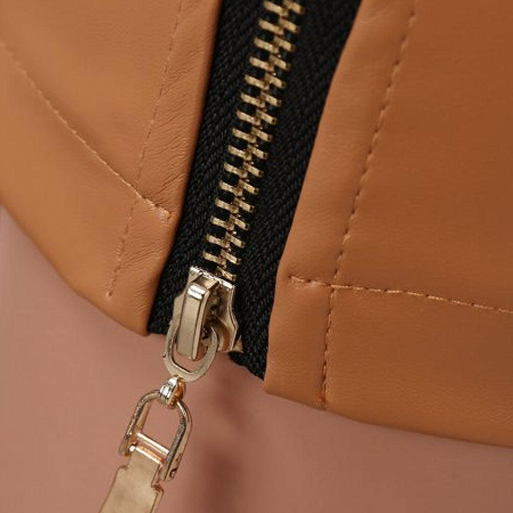 Leather Ladies Skirt – High Waist Faux Leather Bodycon Mini Skirt with Belt