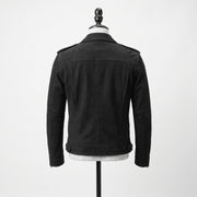 Black Suede Motorcycle Jacket – Men’s Classic Biker Jacke