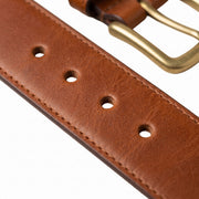 Men's Cognac Leather Belt – Classic Tan Belt