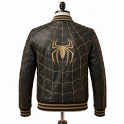 Spider Web Leather Bomber Jacket – Wholesale Custom