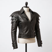 Women's Gothic Batwing Shoulder Leather Jacket