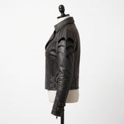 Women's Gothic Batwing Shoulder Leather Jacket