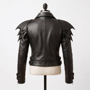 Women's Gothic Batwing Shoulder Leather Jacket