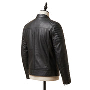 Quilted Racing Leather Jacket – Black Motorcycle Jacket