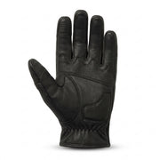 Vintage Biker Gloves – Matte Black Leather Motorcycle Gloves