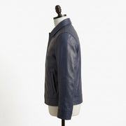 Leather Shirt Collar Jacket – Men's Minimalist Leather Jacket