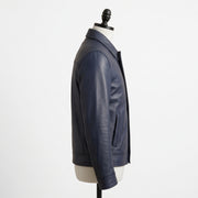 Leather Shirt Collar Jacket – Men's Minimalist Leather Jacket