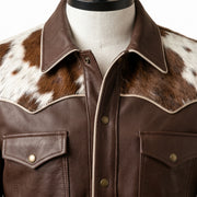 Men's Western Cowhide Leather Jacket