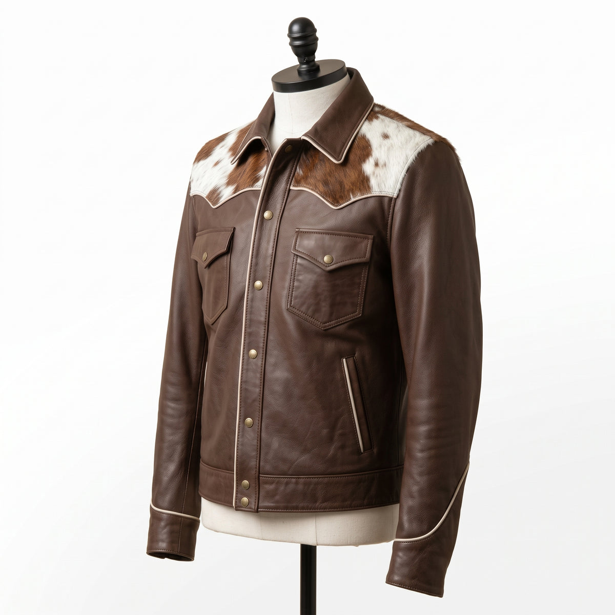 Men's Western Cowhide Leather Jacket