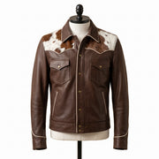 Men's Western Cowhide Leather Jacket