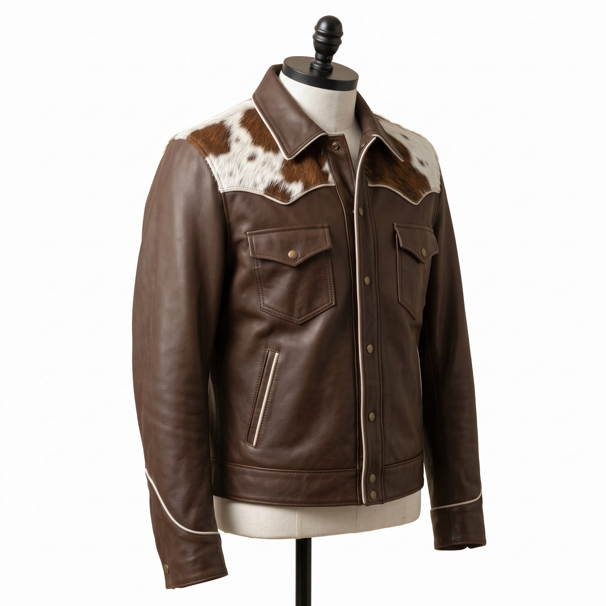 Men's Western Cowhide Leather Jacket