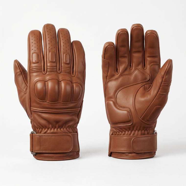 Vintage Leather Motorcycle Gloves | Premium Biker Gloves