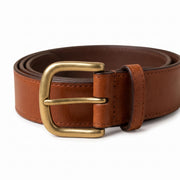 Men's Cognac Leather Belt – Classic Tan Belt