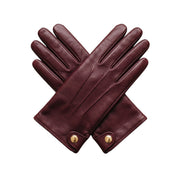 Genuine Leather Driving Gloves  – Burgundy Full-Finger Dress Gloves