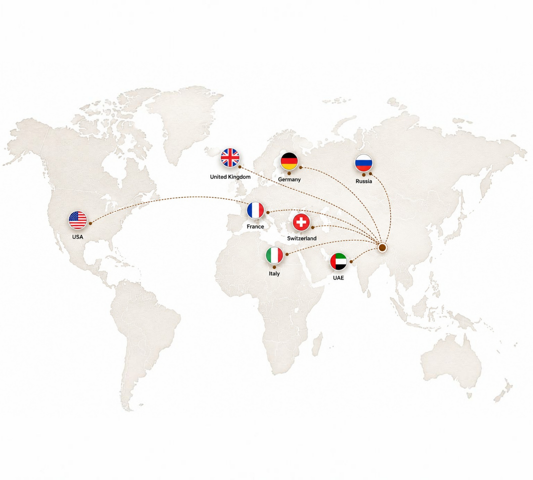 Global destinations supplied from Evermont in Sialkot, Pakistan
