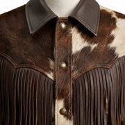 Hair-On Cowhide Fringe Western Coat