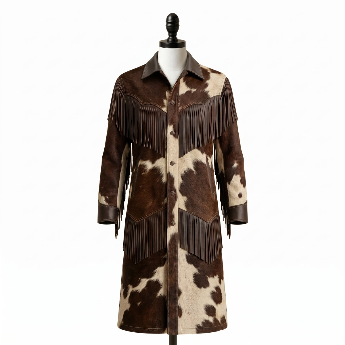 Hair-On Cowhide Fringe Western Coat