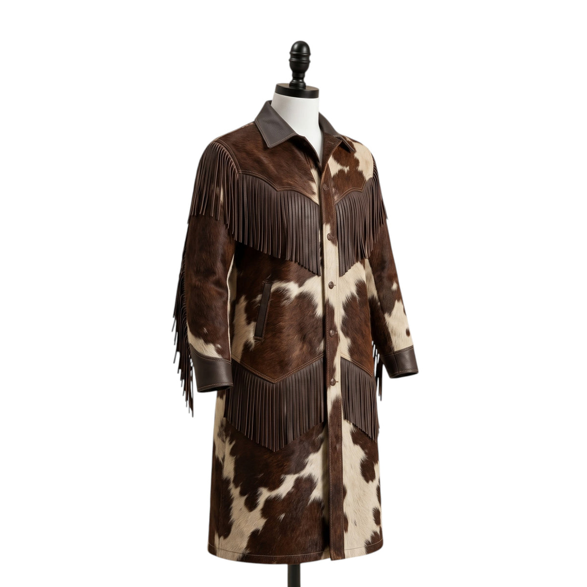 Hair-On Cowhide Fringe Western Coat