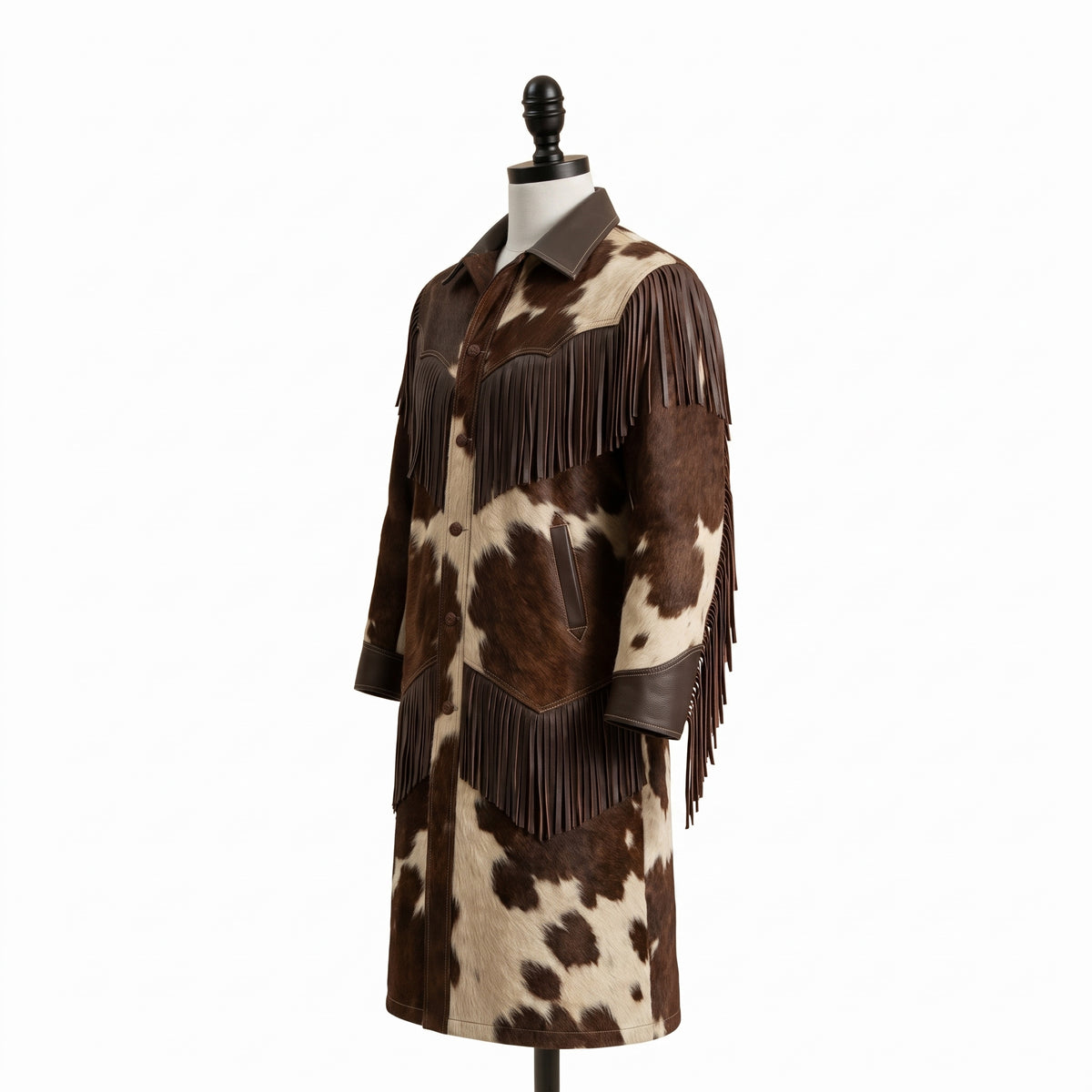 Hair-On Cowhide Fringe Western Coat