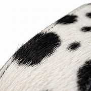 Black & White Cow Print Pony Hair Leather Belt
