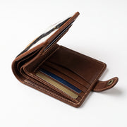 Real Hair-On Cowhide Bifold Leather Wallet