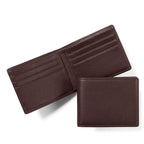 Leather Wallets for Men – Smooth Espresso Brown Genuine Bifold Wallet with Multiple Card Slots