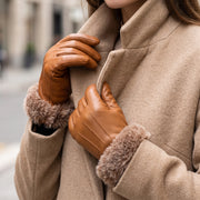 Fur Cuff Leather Gloves – Genuine Leather Winter Gloves