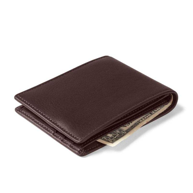 Leather Wallets for Men – Smooth Espresso Brown Genuine Bifold Wallet with Multiple Card Slots