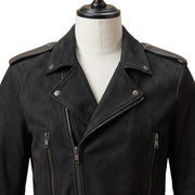 Black Suede Motorcycle Jacket – Men’s Classic Biker Jacke
