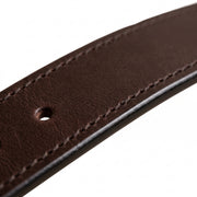 Men's Brown Leather Belt – Antique Brass Buckle Classic Style