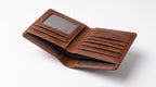 Leather Wallets for Men – Genuine Brown Bifold Leather Wallet with Multiple Card Slots