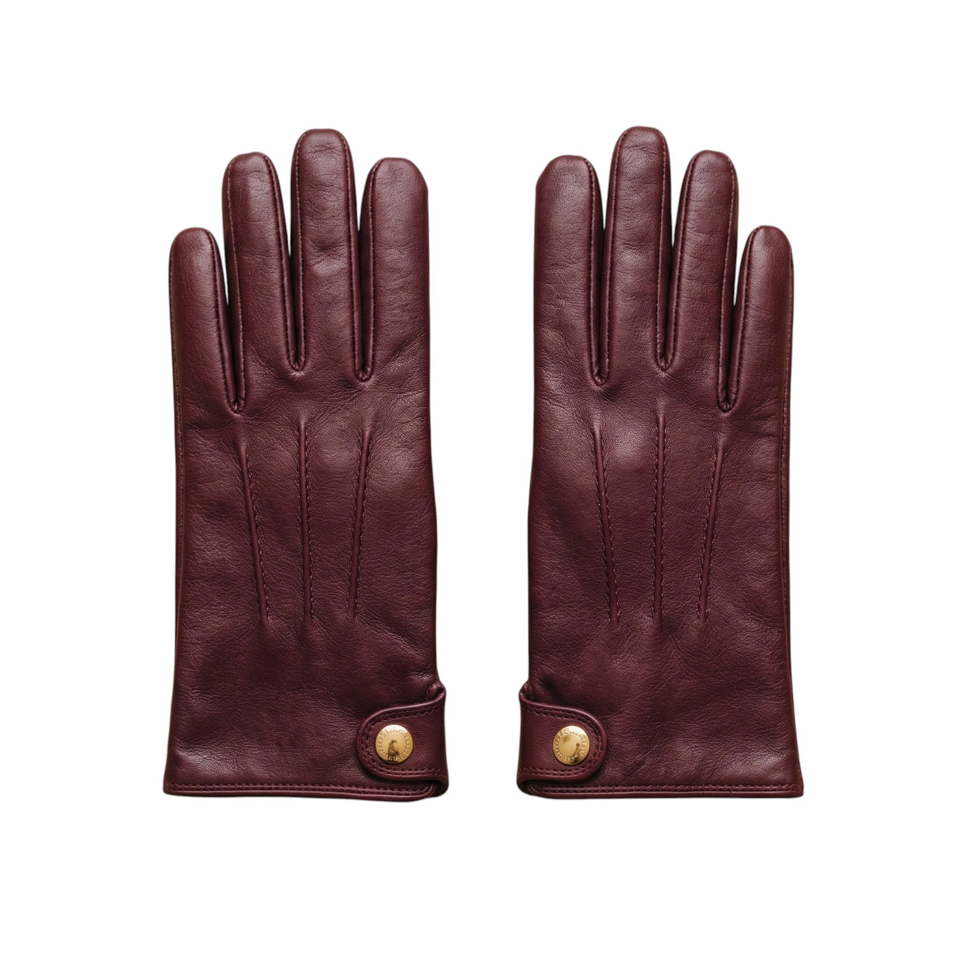 Genuine Leather Driving Gloves  – Burgundy Full-Finger Dress Gloves