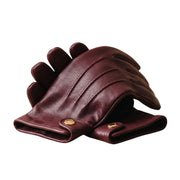 Genuine Leather Driving Gloves  – Burgundy Full-Finger Dress Gloves