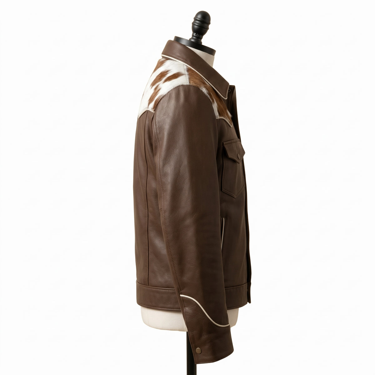 Men's Western Cowhide Leather Jacket