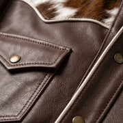 Men's Western Cowhide Leather Jacket