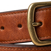 Men's Cognac Leather Belt – Classic Tan Belt