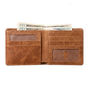 Vintage Distressed Leather Bifold Wallet | Wholesale