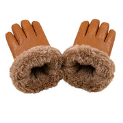 Fur Cuff Leather Gloves – Genuine Leather Winter Gloves
