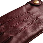 Genuine Leather Driving Gloves  – Burgundy Full-Finger Dress Gloves