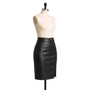 Black Leather Pencil Skirt – High Waist Women's Leather Skirt