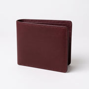 Classic Burgundy Leather Bifold Wallet for Men