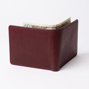 Classic Burgundy Leather Bifold Wallet for Men