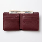 Classic Burgundy Leather Bifold Wallet for Men