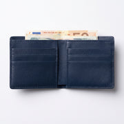 Navy Blue Leather Bifold Wallet | Wholesale