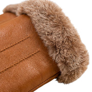 Fur Cuff Leather Gloves – Genuine Leather Winter Gloves