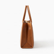 Women's Tan Leather Tote Bag – Structured Work & Everyday Tote