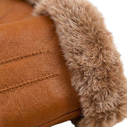 Fur Cuff Leather Gloves – Genuine Leather Winter Gloves