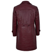 Women's Long Leather Trench Coat