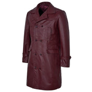 Women's Long Leather Trench Coat